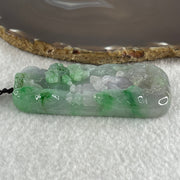 Type A Jelly Lavender and Spicy Green Piao Hua Jadeite Shan Shui and Benefactor 87.19g 79.4 by 40.7 by 11.7mm - Huangs Jadeite and Jewelry Pte Ltd