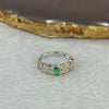 Natural Emerald in 925 Sliver Ring (Adjustable Size) 2.0g 4.9 by 3.4 by 1.0mm - Huangs Jadeite and Jewelry Pte Ltd