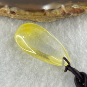 Natural Golden Rutilated Quartz Tear Drop Necklace 11.11g 33.8 by 17.2 by 9.0mm - Huangs Jadeite and Jewelry Pte Ltd