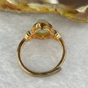 Natural Opal In 925 Sliver in Rose Gold Color Ring 2.46g by 8.6 by 6.5 by 5.0 mm Adjustable Size - Huangs Jadeite and Jewelry Pte Ltd