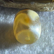 Natural Powerful Tibetan Old Oily Agate Tiger Tooth Daluo Dzi Bead Heavenly Master (Tian Zhu) 虎呀天诛 2.46g 13.4 by 10.7mm - Huangs Jadeite and Jewelry Pte Ltd