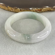 Type A Light Green with Faint Lavender Jadeite Bangle 58.05g Inner Diameter 54.4mm 12.5 by 9.0mm (Close to Perfect) - Huangs Jadeite and Jewelry Pte Ltd
