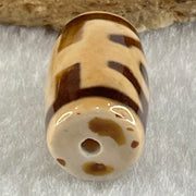 Natural Powerful Tibetan Old Oily Agate Patina Guiren Tairen Human Dzi Bead Totem Amulet Heavenly Master (Tian Zhu) 贵人天诛 4.61g 19.7 by 11.7mm - Huangs Jadeite and Jewelry Pte Ltd