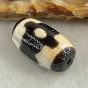 Natural Powerful Tibetan Old Oily Agate 3 Eyes Dzi Bead Heavenly Master (Tian Zhu) 三眼天诛 3.17g 18.5 by 10.3mm - Huangs Jadeite and Jewelry Pte Ltd