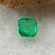 Natural Colombia Vivid Green Emerald (Beryl) Cut-Cornered Square Step cut 0.47ct 4.7 by 4.7 by 2.8mm - Huangs Jadeite and Jewelry Pte Ltd