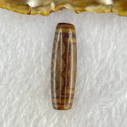 Natural Powerful Tibetan Old Oily Agate 5 Eyes Dzi Bead Heavenly Master (Tian Zhu) 五眼天诛 7.70g 39.2 by 11.6mm - Huangs Jadeite and Jewelry Pte Ltd