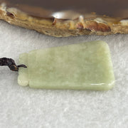 Natural Type A Green Jadeite Wu Shi Pai Pendant 7.58g 34.2 by 22.9 by 3.3mm - Huangs Jadeite and Jewelry Pte Ltd