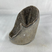 Natural Amethyst Cave with Wooden Stand 844.6g 96.5 by 106.5 by 150.0mm - Huangs Jadeite and Jewelry Pte Ltd