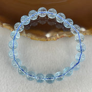 Above Average Natural Blue Topaz Beads Bracelet 26.15g 15.5cm 8.7mm 22 Beads - Huangs Jadeite and Jewelry Pte Ltd