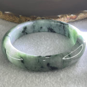 Type A Light Green Lavender with Dark Blueish Green Piao Hua Jadeite Bangle 69.22g Internal Diameter 60.8mm 13.0 by 9.1mm - Huangs Jadeite and Jewelry Pte Ltd