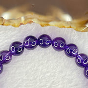 Very Good Grade Natural Amethyst Bracelet 18.03g 16cm 8.3mm 24 Beads - Huangs Jadeite and Jewelry Pte Ltd
