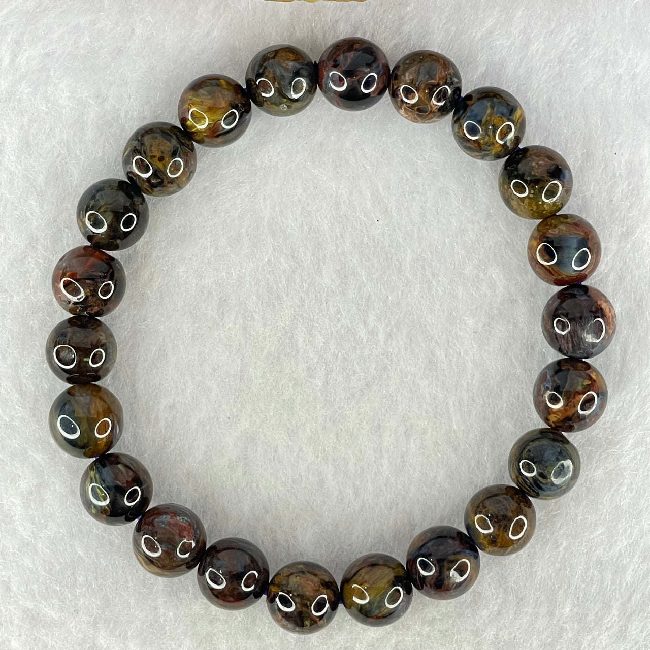 Good Grade Natural Petersite Beads Bracelet 19.87g 16cm 8.8mm 22 Beads - Huangs Jadeite and Jewelry Pte Ltd