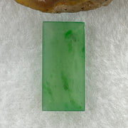 Type A Natural Icy Green Jadeite Rectangle Setting Stone 1.65g 21.9 by 10.5 by 3.7mm - Huangs Jadeite and Jewelry Pte Ltd