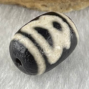 Natural Powerful Tibetan Old Oily Agate Double Cai Shen Dzi Bead Heavenly Master (Tian Zhu) 财神长天珠 2.10g 13.6 by 9.9mm - Huangs Jadeite and Jewelry Pte Ltd