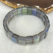 Good Grade Natural Labradorite Shou Pai Bracelet 32.387g 13.4 by 9.0mm 22 pcs - Huangs Jadeite and Jewelry Pte Ltd