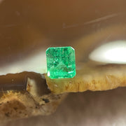 Natural Colombia Green Emerald (Beryl) Cut-Cornered Rectangular step cut 0.53ct 4.9 by 4.2 by 3.7mm - Huangs Jadeite and Jewelry Pte Ltd