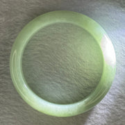 Type A Light Green Jadeite Bangle Internal Diameter 57.2mm 67.19g 14.0 by 8.9mm (Slight Internal Line) - Huangs Jadeite and Jewelry Pte Ltd