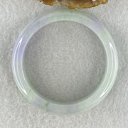 Type A Natural Green with Lavender Jadeite Bangle 44.71g Inner Diameter 50.6mm 12.3 by 7.4mm (Close to Perfect) - Huangs Jadeite and Jewelry Pte Ltd