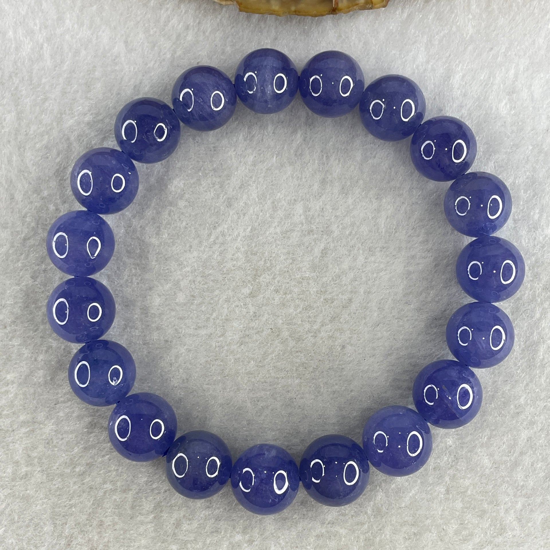 Certified Good Grade Natural Blue Tanzanite Beads Bracelet 40.31g 16.5cm 10.8mm 19Beads - Huangs Jadeite and Jewelry Pte Ltd