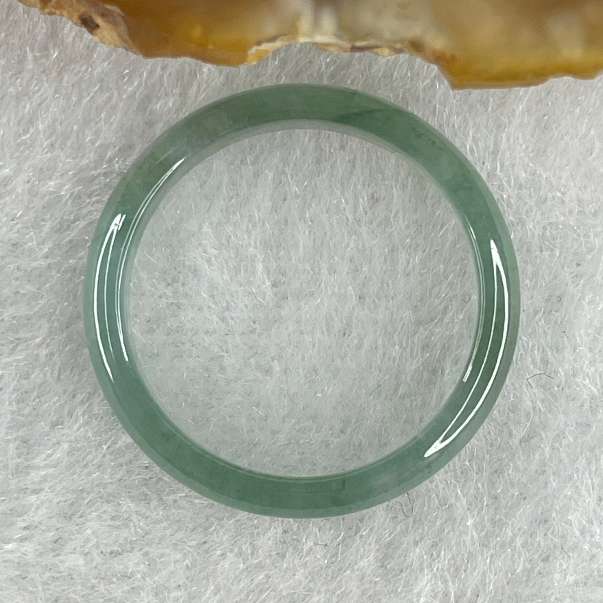 Natural Type A Semi Icy Blueish Green Jadeite Ring 1.25g 3.4 by 2.4mm US7.3 HK16 (Perfect) - Huangs Jadeite and Jewelry Pte Ltd