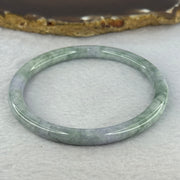 Type A Deep Lavender with Green Piao Hua Jadeite Bangle 22.69g Internal Diameter 59.4mm 6.5 by 7.2mm (Internal Line) - Huangs Jadeite and Jewelry Pte Ltd
