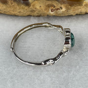 Natural-Blueish-Green-Tourmaline-Heart-Shape-in-S925-Sliver-Ring-1.60g-5.2-by-5.5-by-2.0mm-(Adjustable-Size)