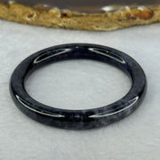 Type A Black Grey Wuji Jadeite Baby Bangle 16.33g Internal Diameter 39.8mm 6.7 by 6.4mm - Huangs Jadeite and Jewelry Pte Ltd