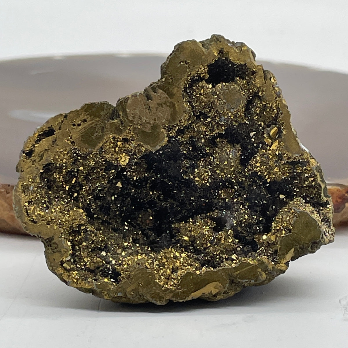 Natural Yellow Chalcopyrite Rough Mini Display | (36.78g | 44.0 x 35.2 x 34.0mm | Catalyst, "Stone of the Mystic" Abundance Magnet & Energy Shield, Feng Shui Prosperity & Joy Anchor)