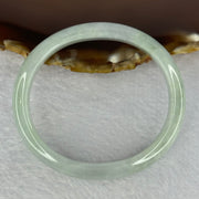Type A Light Green Lavender Jadeite Oval Bangle 27.97g Internal Diameter 52.08mm 9.6 by 6.1mm (Very Slight External Rough) - Huangs Jadeite and Jewelry Pte Ltd