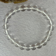 Natural Clear Quartz Bracelet 天然白水晶手链 18.70g 16.5cm 8.4mm 24 Beads - Huangs Jadeite and Jewelry Pte Ltd