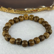 Natural Wenge Wooden Beads Bracelets 天然鸡翅木手链 9.65g 16.5cm 9.9mm 21 Beads - Huangs Jadeite and Jewelry Pte Ltd