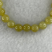 High Grade Natural Type A Intense Yellow Jadeite  Beads Bracelet 18.28g 15cm 7.8mm 24 Beads - Huangs Jadeite and Jewelry Pte Ltd