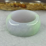 Type A Lavender and Green Jadeite Ring 14.74g 12.4 by 4.9mm US13.5 HK30.5 - Huangs Jadeite and Jewelry Pte Ltd
