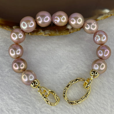 Natural Fresh Water Pearls Bracelet 32.09g 11.5 mm 12 Pearls - Huangs Jadeite and Jewelry Pte Ltd