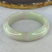 Type A Light Green with Lavender Patches Jadeite Bangle Internal Diameter 55.3mm 66.79g 15.3 by 9.1mm (Slight External Line) - Huangs Jadeite and Jewelry Pte Ltd