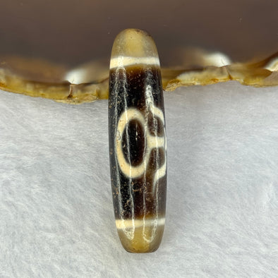 Natural Powerful Tibetan Old Oily Agate Patina Guiren Tairen Human Dzi Bead Totem Amulet Heavenly Master (Tian Zhu) 贵人天诛 11.91g 48.2 by 12.4mm - Huangs Jadeite and Jewelry Pte Ltd