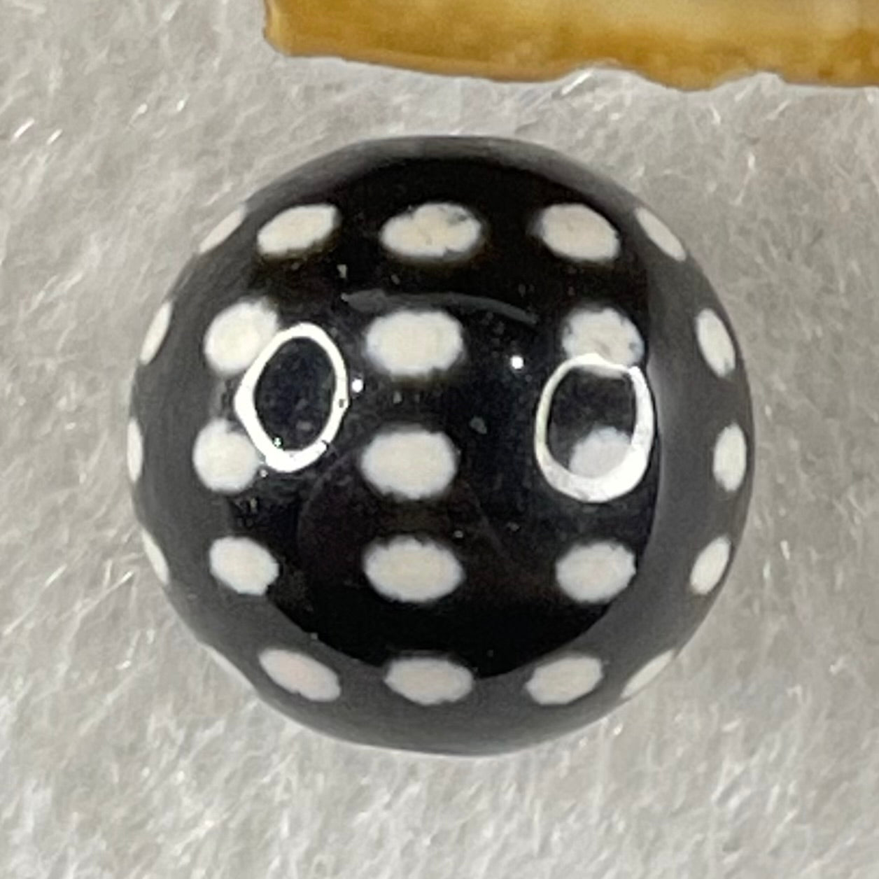 Natural Powerful Tibetan Old Oily Agate 50 Eyes Dzi Bead Heavenly Master (Tian Zhu) 五十眼天诛 1.43g 10.2 by 10.3mm - Huangs Jadeite and Jewelry Pte Ltd
