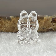 Natural Clear Quartz Labubu Charm Display 3.75g 19.2 by 12.8 by 11.3mm - Huangs Jadeite and Jewelry Pte Ltd