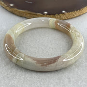 Natural Pink with Blue Flower Agate Bangle Set 114.67g Inner Diameter 55.5mm 10.6 by 11.0mm (Close to Perfect) - Huangs Jadeite and Jewelry Pte Ltd