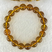 Natural Yellow Purple Amber Beads Bracelet 天然巨峰紫葡萄琥珀手链 13.74g 17cm 11.7mm 18 Beads - Huangs Jadeite and Jewelry Pte Ltd