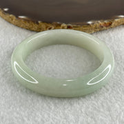 Type A Natural Light Green Jadeite Bangle Internal Diameter 56.0mm 59.04g 12.4 by 9.3mm (Close to Perfect) - Huangs Jadeite and Jewelry Pte Ltd