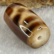 Natural Powerful Tibetan Old Oily Agate Double Cai Shen Dzi Bead Heavenly Master (Tian Zhu) 双财神长天珠 4.89g 19.8 by 11.9mm - Huangs Jadeite and Jewelry Pte Ltd