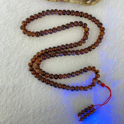 Natural Blood Red Amber Beads Necklace 天然血珀项链 13.66g 52cm 6.2mm 108 Beads - Huangs Jadeite and Jewelry Pte Ltd