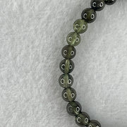 Very Good Grade Natural Green Tourmaline Crystal Bracelet 6.95g 13.5cm 5.2mm 34Beads - Huangs Jadeite and Jewelry Pte Ltd