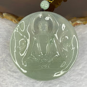 Grand Master Icy Type A Faint Green Buddha 佛光普照 - Huangs Jadeite and Jewelry Pte Ltd