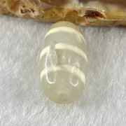 Natural Powerful Tibetan Old Oily Agate 3-Lines Dzi Bead Heavenly Master (Tian Zhu) 三行天诛 3.47g 20.1 by 10.6mm - Huangs Jadeite and Jewelry Pte Ltd