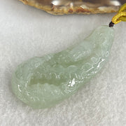 Type A Jelly Light Green Jadeite Buddha and Good Vs Evil Pendant 31.00g 61.2 by 27.0 by 11.4mm - Huangs Jadeite and Jewelry Pte Ltd