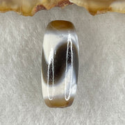 Natural Powerful Tibetan Old Oily Agate Tiger Tooth Daluo Dzi Bead Heavenly Master (Tian Zhu) 2.16g 19.8 by 8.4mm - Huangs Jadeite and Jewelry Pte Ltd