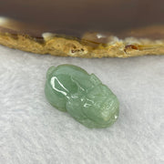 Type A Jelly Green Jadeite Pixiu Pendent A货浅绿色翡翠貔貅牌 7.21g 23.8 by 14.6 by 10.3 mm - Huangs Jadeite and Jewelry Pte Ltd
