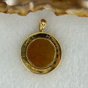 (Pre-Love) Imperial Harvest Type A Yellow Jadeite in 750 18K Yellow Gold 3.35g 17.7 by 3.8mm - Huangs Jadeite and Jewelry Pte Ltd